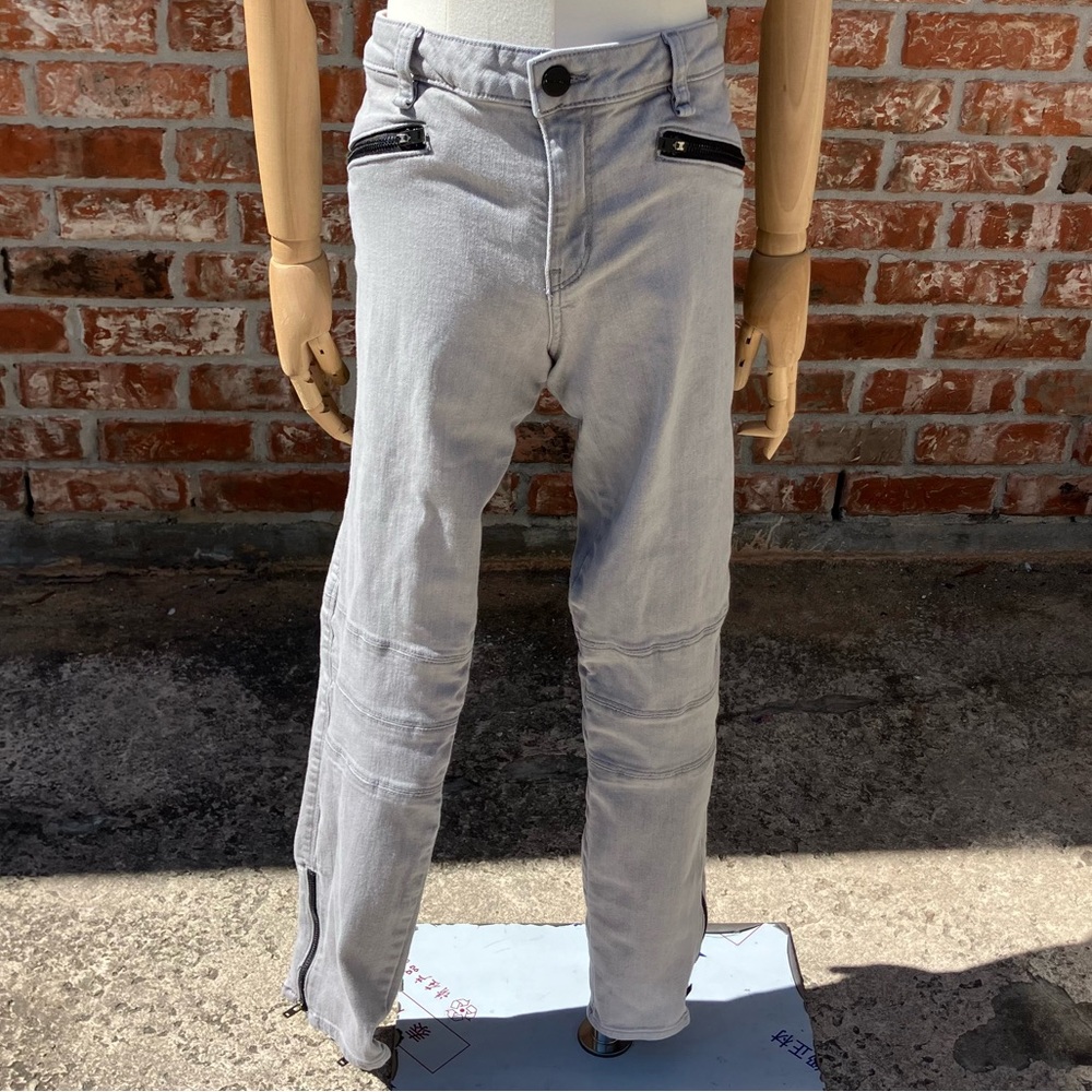 Sanctuary (Anthropologie) sporty light grey jeans w/ accents / 31 / EUC